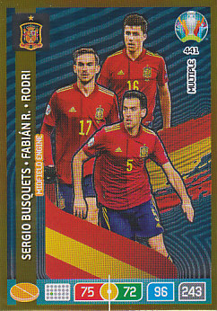 Busquets Ruiz Rodri Spain Panini UEFA EURO 2020 MULTIPLE - Midfield Engine #441